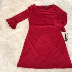 Ruffle sleeve dress